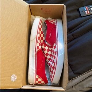 VANS Slip On Red Checkerboard
